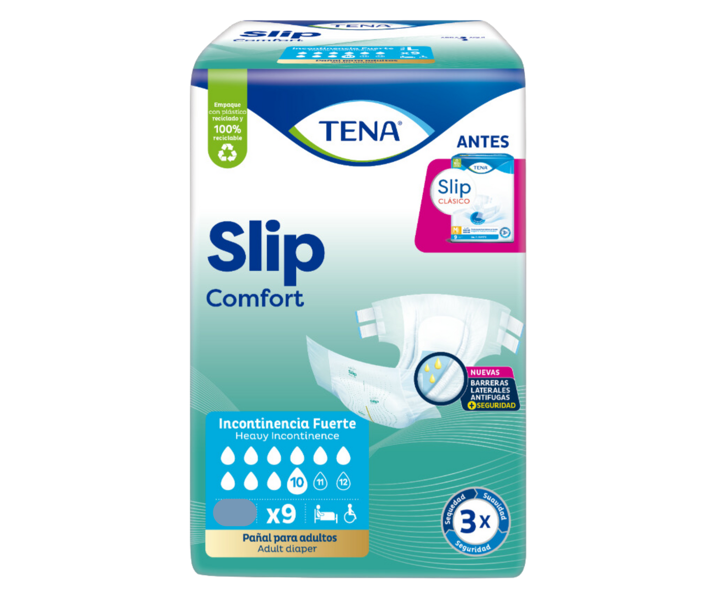 TENA Slip Clásico Medium Caja de 72 pañales